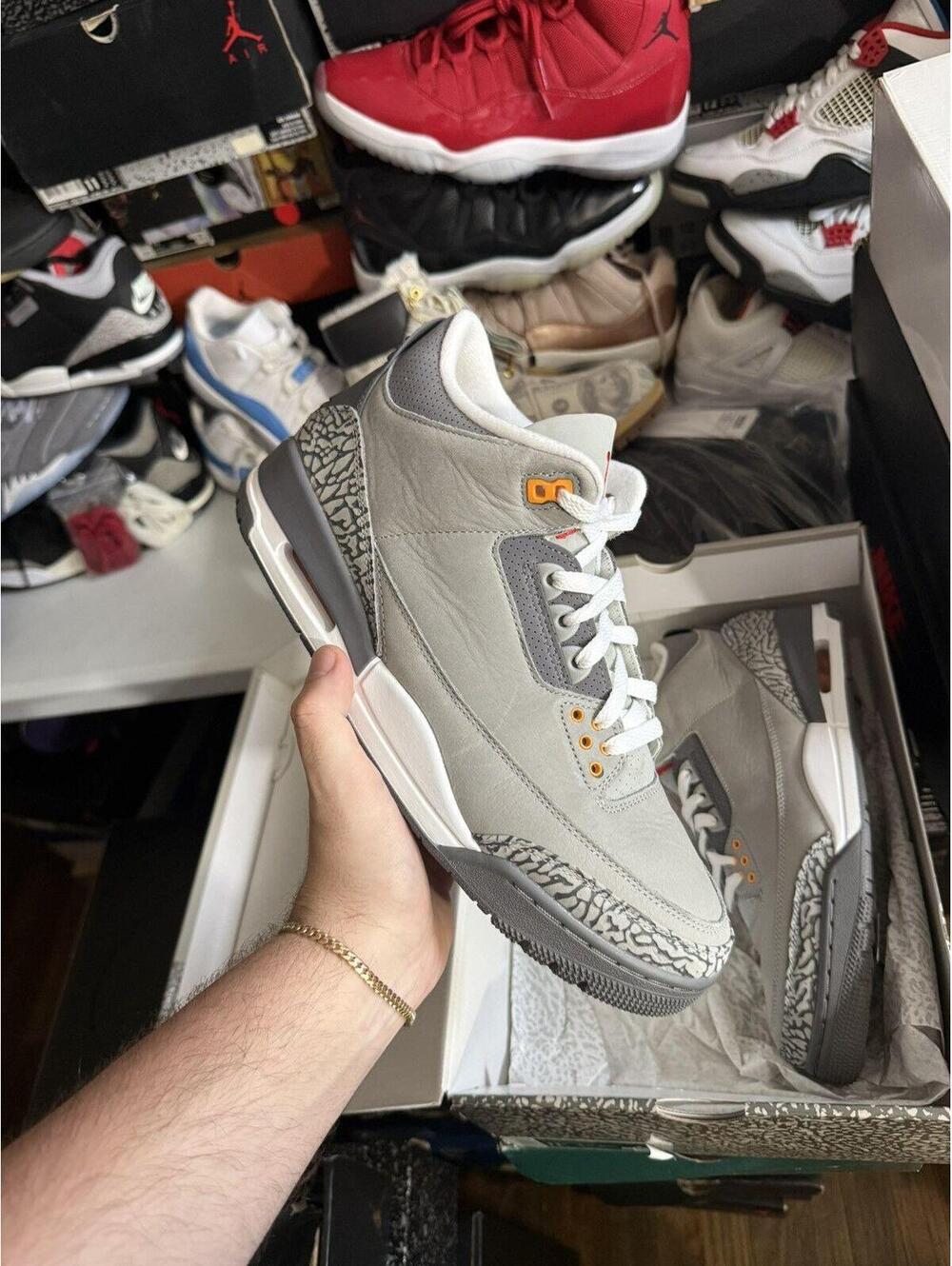 Jordan retro 3 cool grey sz 11.5